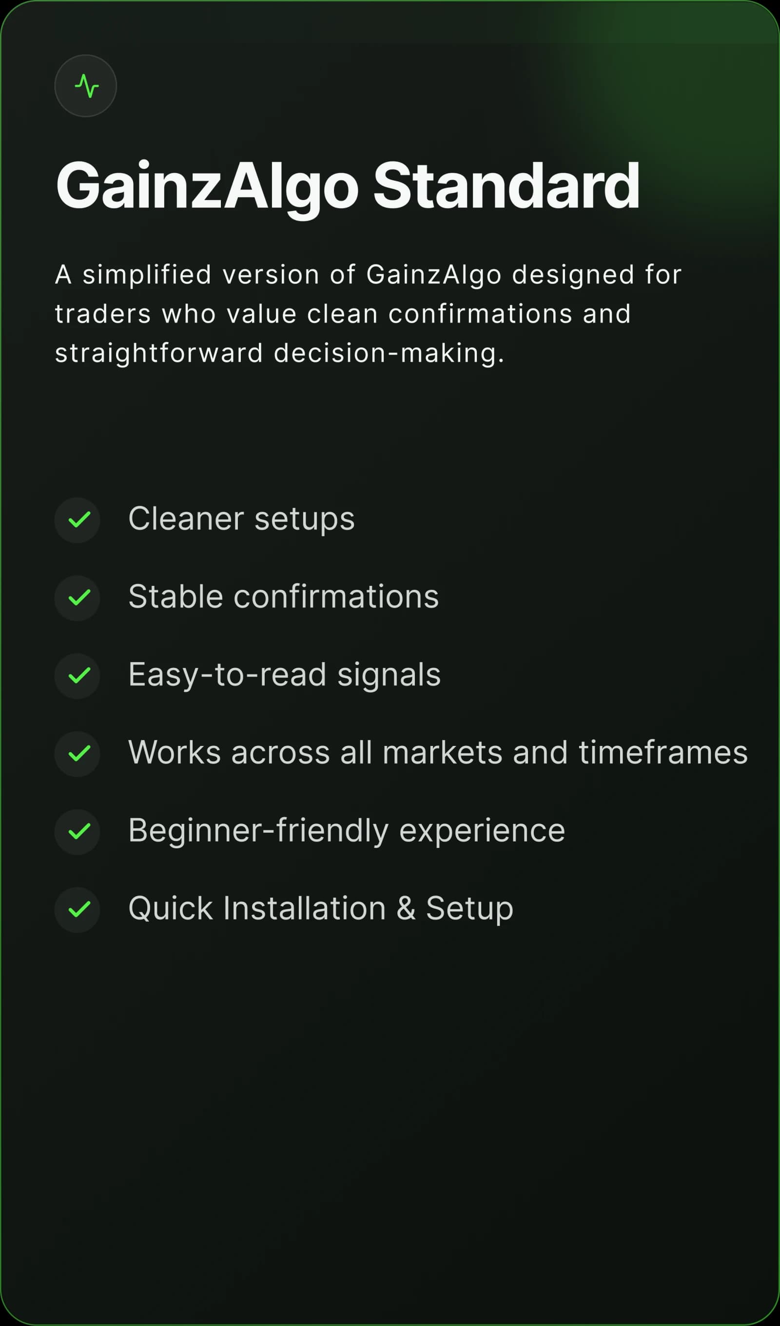 GainzAlgo Standard